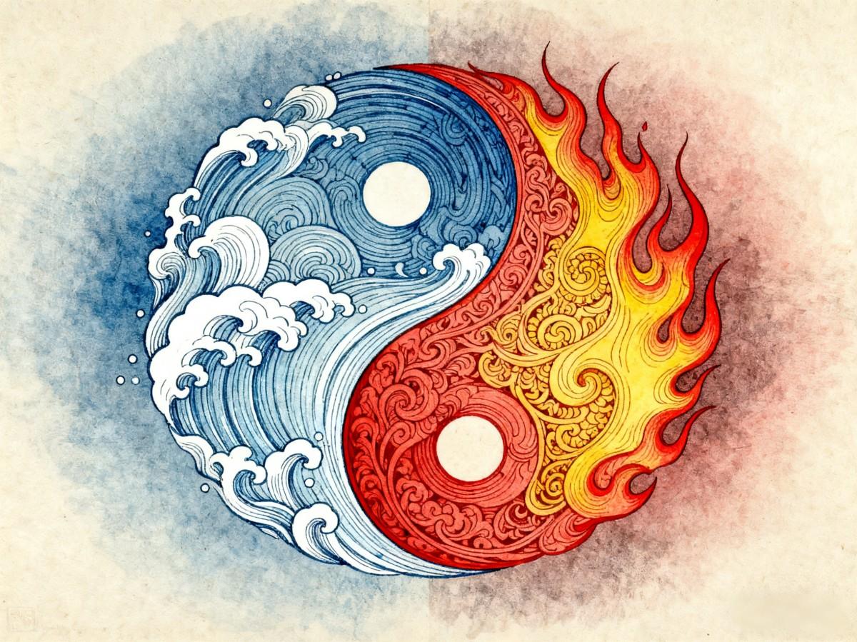 八字命理中的“水火既济”:阴阳调和的一等格局 水火既济格成格条件,水火既济与水火相战区别,八字水火平衡秘诀,水火既济格富贵层次,坎离交媾命理意义